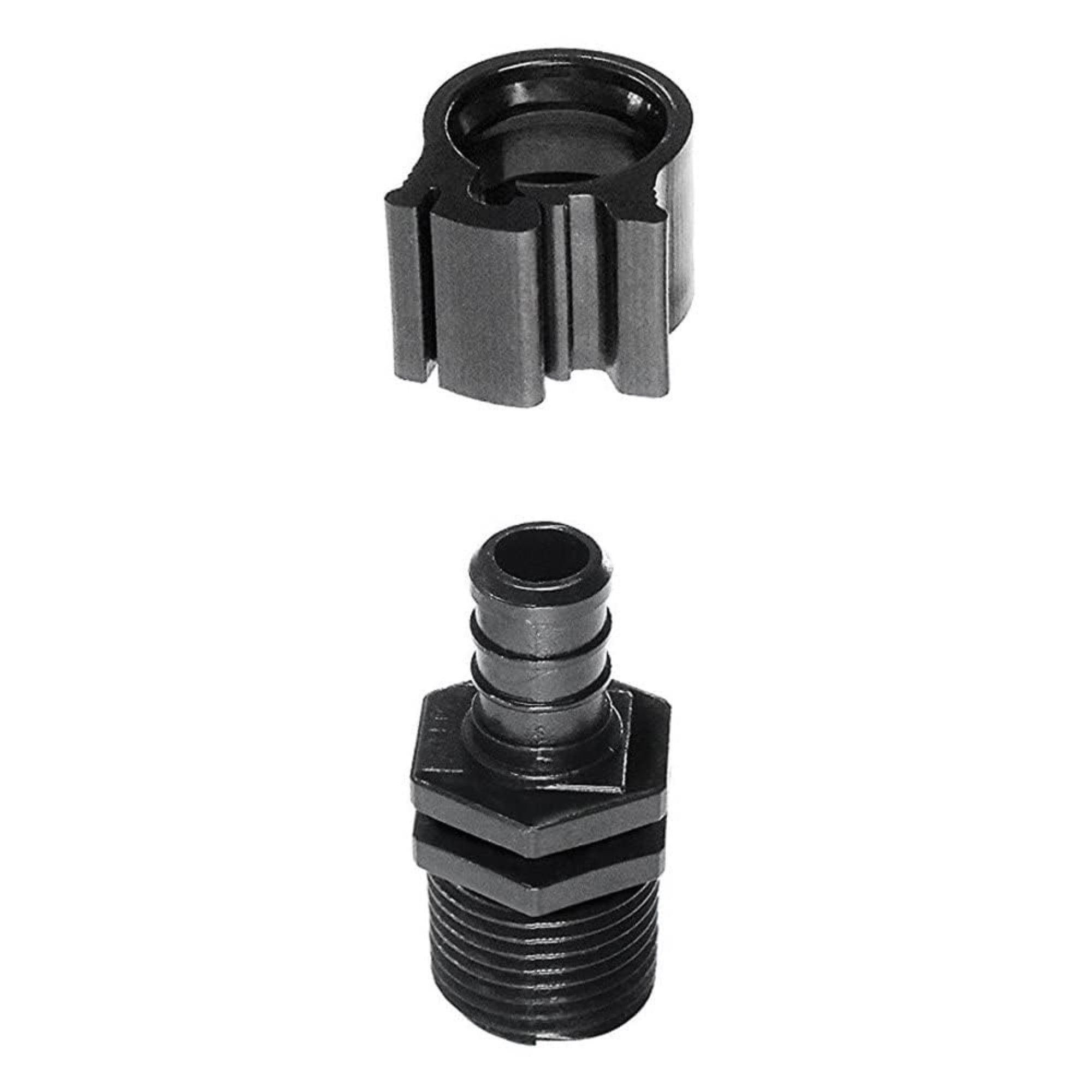 Pexlock 30842 Male Adapter 1/2', Black
