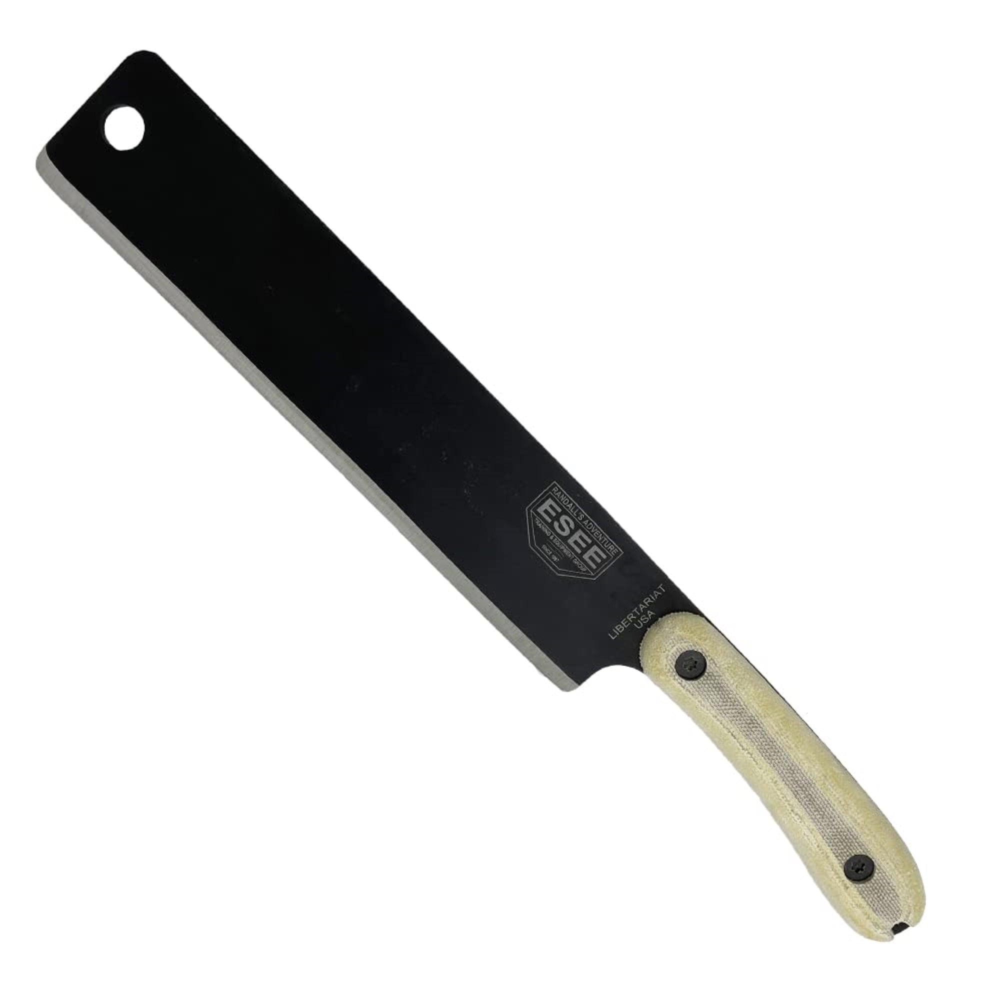 2023N Esee Expat Knives Libertariat Machete W/ Canvas Sheath, Made In Usa