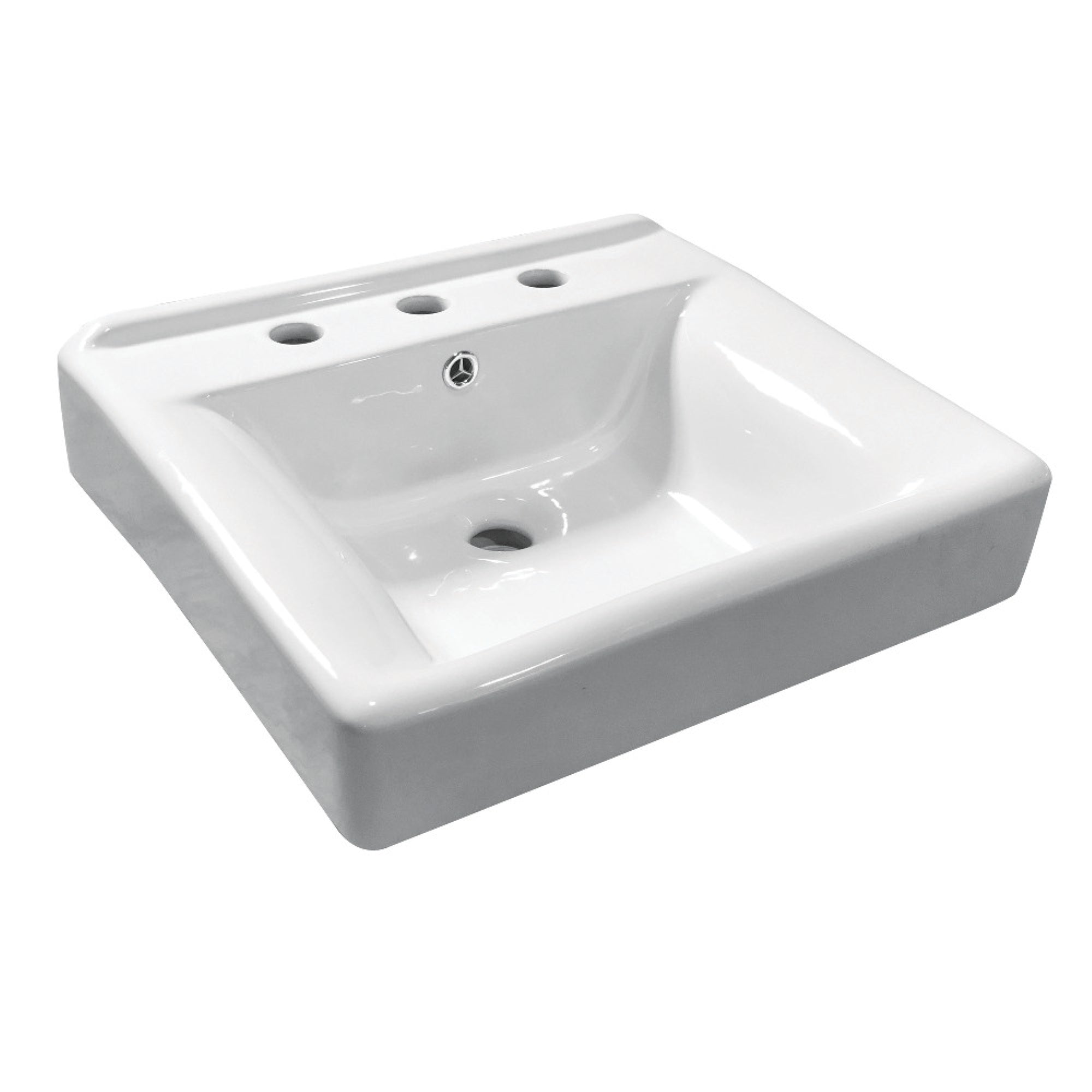 Fauceture Ev2018W38 Concord Ceramic Recessed Drop-In Bathroom Sink, White