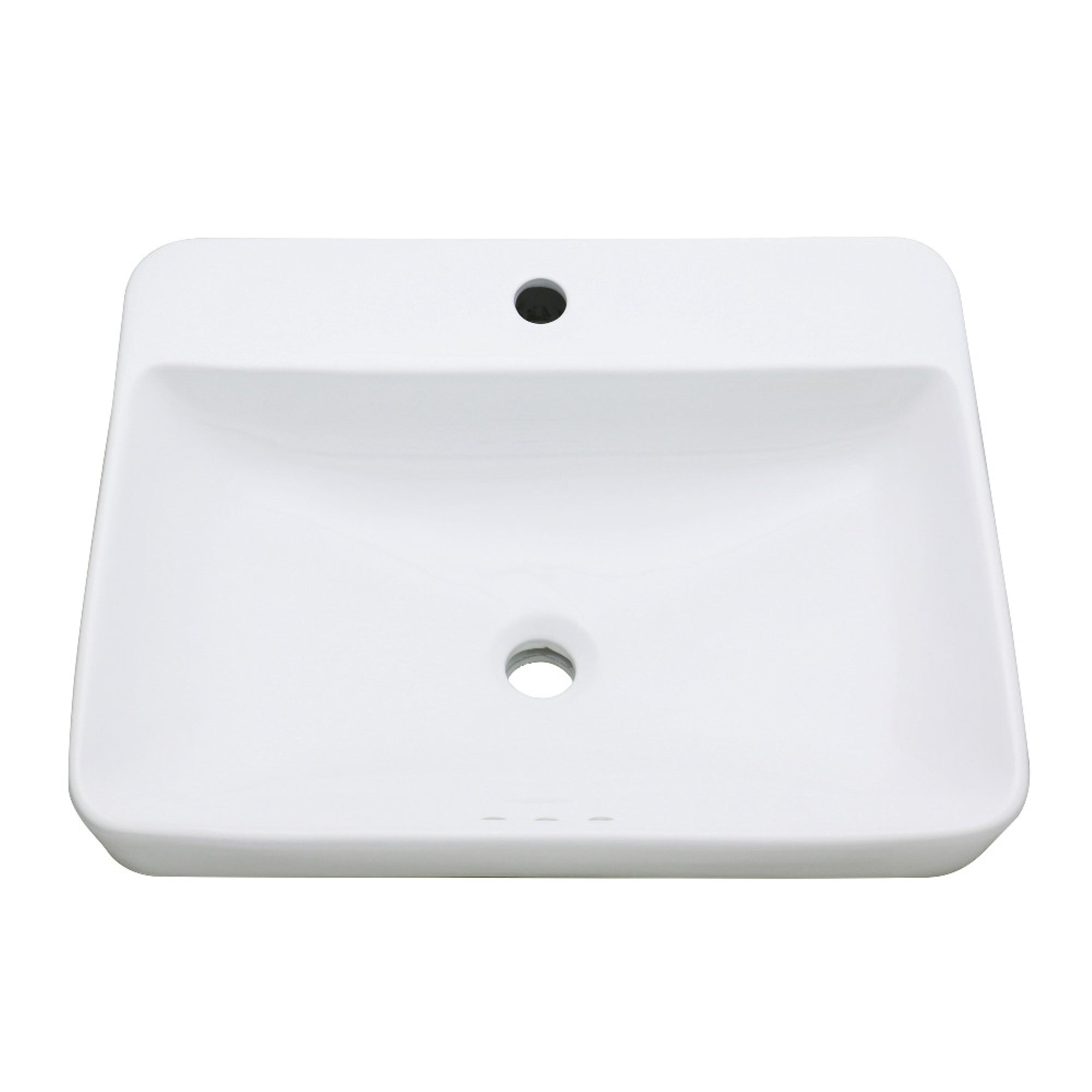 Fauceture Ev2318 Century 23-Inch Rectangular Ceramic Drop-In Bathroom Sink, White