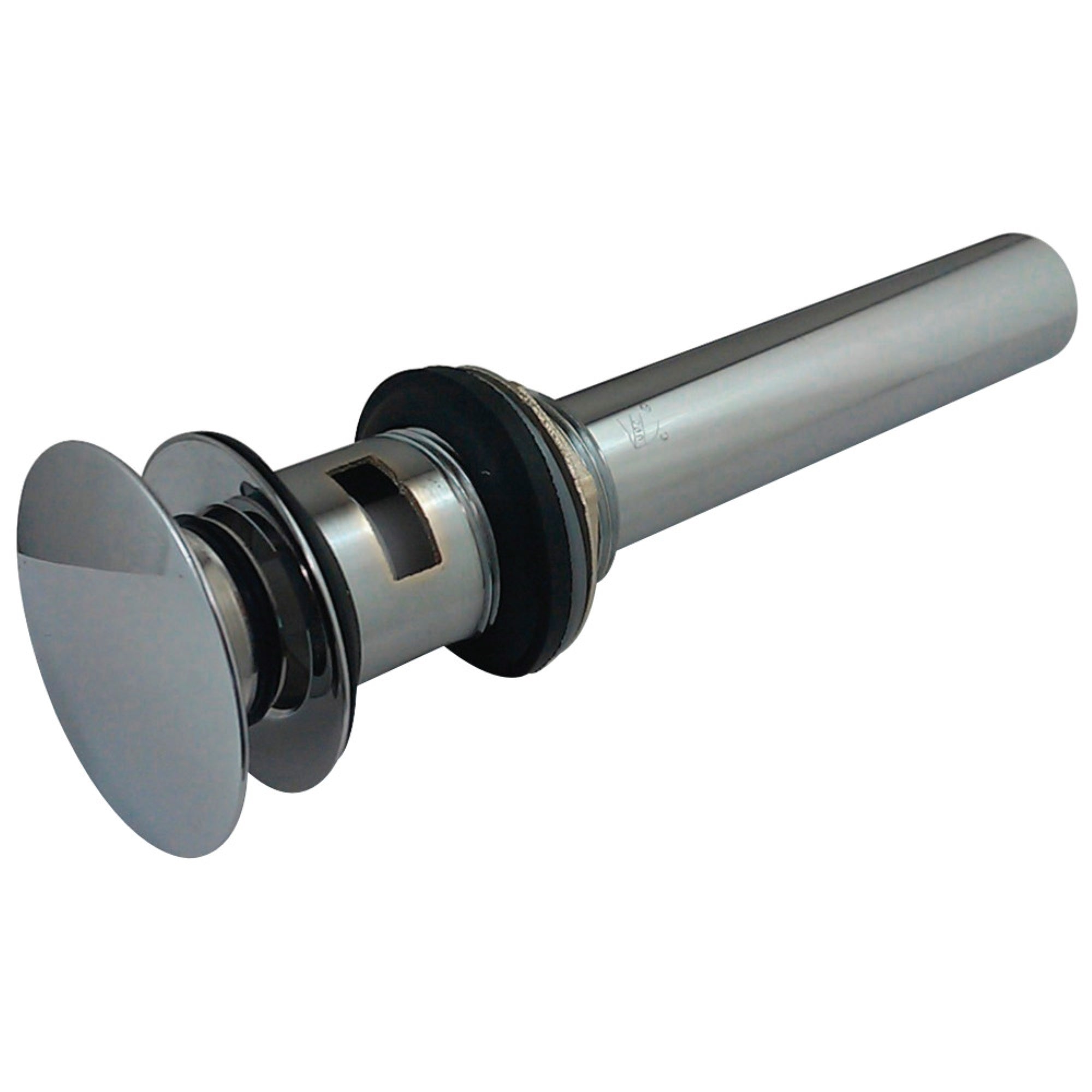 Kingston Brass Ev6001 Push Pop-Up Drain With Overflow Hole, 22 Gauge, Polished Chrome