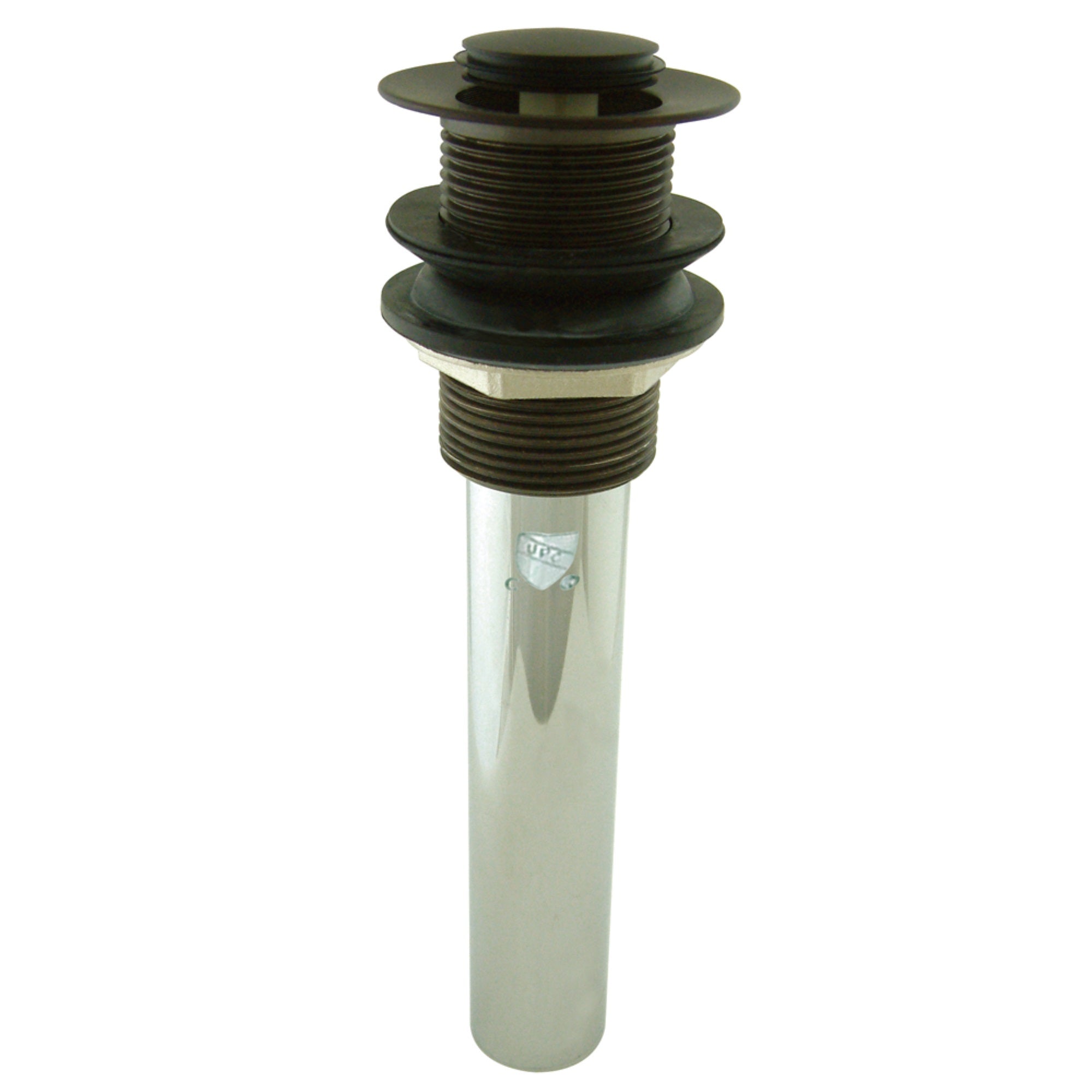 Kingston Brass Ev8005 Push Pop-Up Drain Without Overflow Hole, 22 Gauge, Oil Rubbed Bronze
