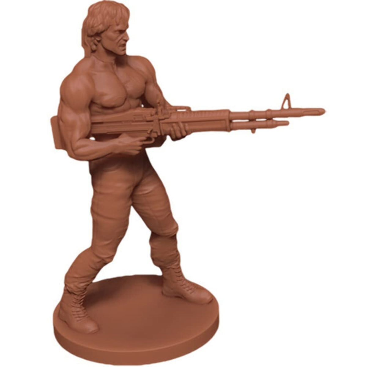 Evil Genius Gaming Cinematic Adventure: Rambo Miniature - Rpg Accessory, Evil Genius Games, This Officially Licensed Rambo Miniature Stands 32Mm Tall, Made From Pv, Unpainted Figure , Grey