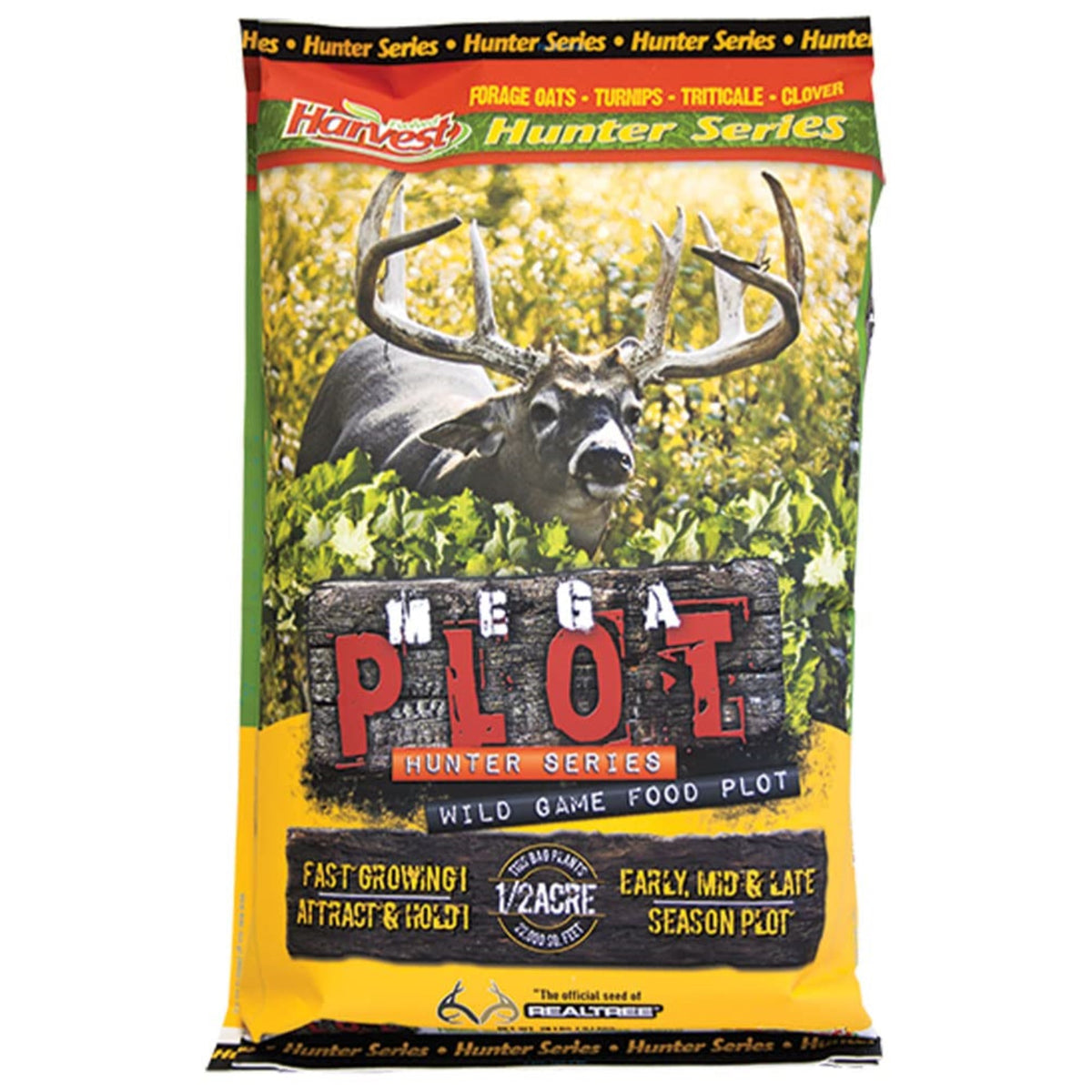 Evolved Habitat Evolved Harvest Megaplot Hunter Series Food Plot Seed - All Season Long High-Protein & Minerals Forage For Deer, 20 Lbs