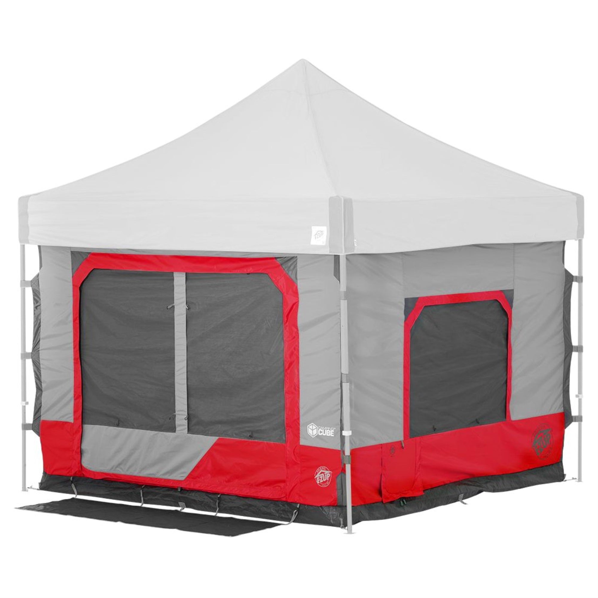 E-Z Up Camping Cube 6.4, Converts 10' Straight Leg Canopy Into Camping Tent, Punch