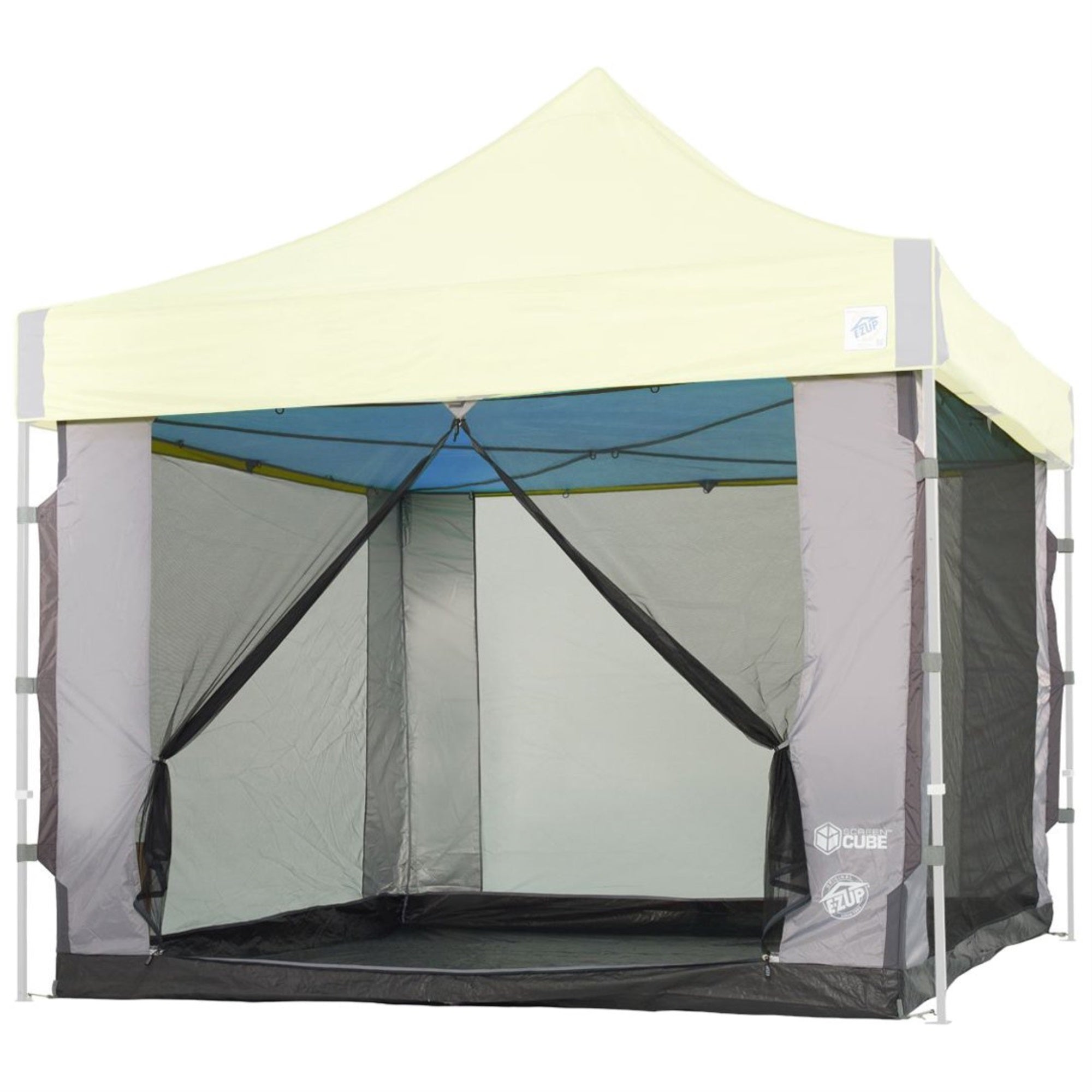 E-Z Up Cube Mesh Canopy Screen Room, Fits 10' X 10' Straight Leg Shelters Eclipse, Enterprise, Pyramid, Vantage Canopies (Shelter Not Included, Must Purchase Seperately)