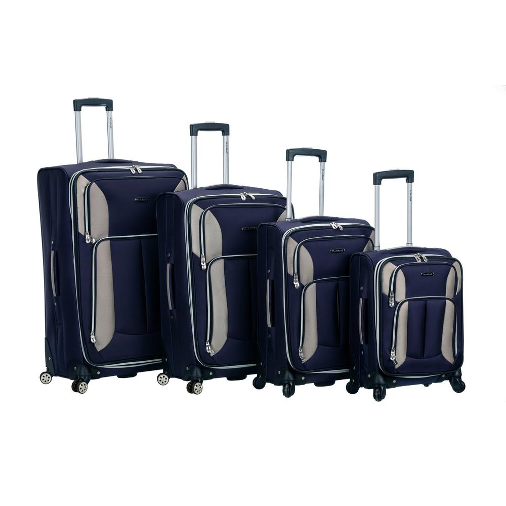 4Pc Impact Spinner Luggage Set - Navy