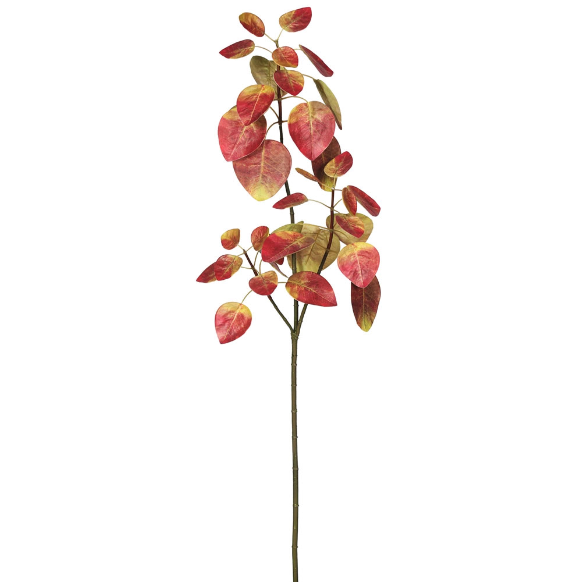 36” Eucalyptus Spray Autumn Red 3Pk