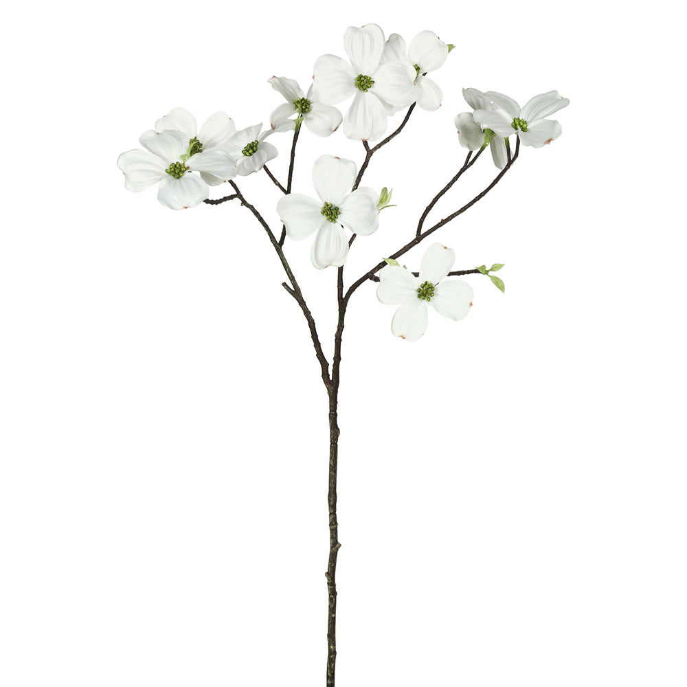 Vickerman 28″ White Single Dogwood 3/pk - FA173801