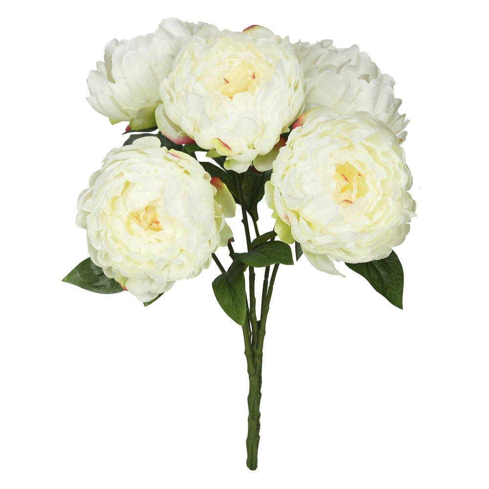 Vickerman 20″ Cream Peony Bunch - FA174702