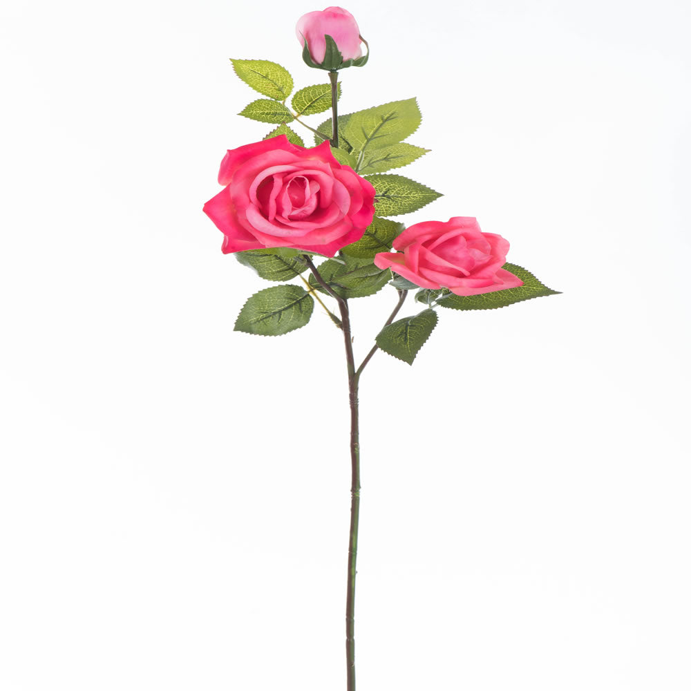 Vickerman 29” Pink Real Touch Rose 3/Pk - FA186579