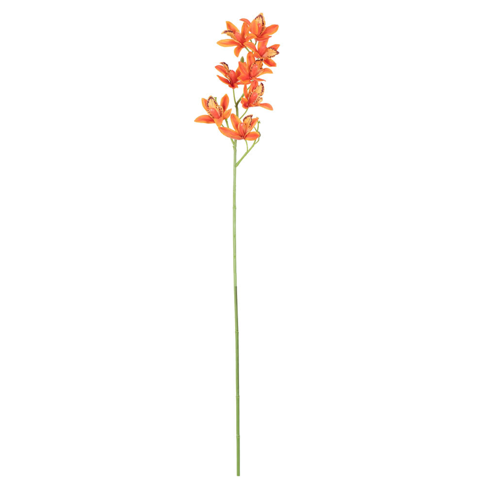 Vickerman 32” Orange Orchid Stem 6/Pk - FA188901