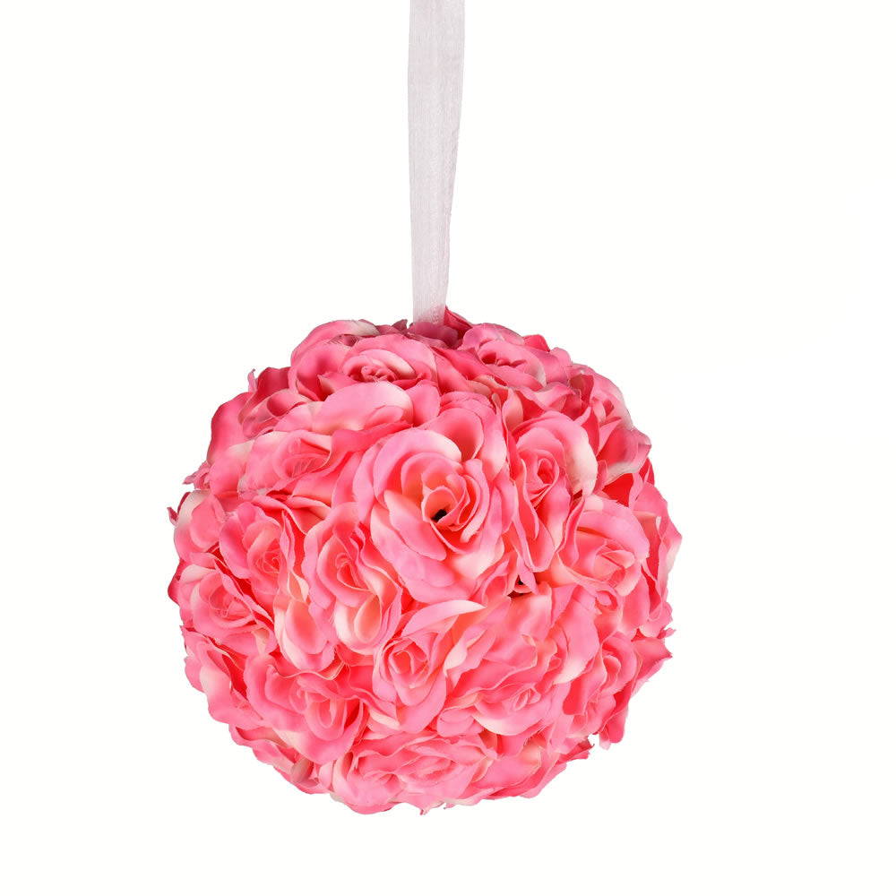 Vickerman 8” Pink Rose Ball - FA191579