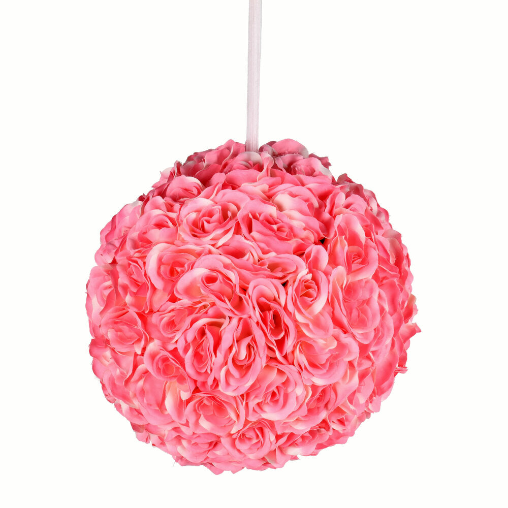 Vickerman 12” Pink Rose Ball - FA191679
