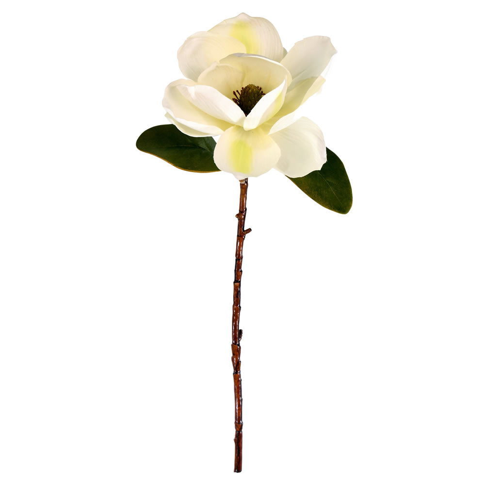 Vickerman 20” White Single Magnolia Pick 3/pk - FA194404