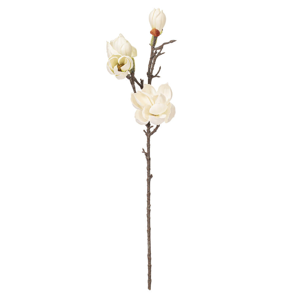 29” White Magnolia Flower Bud Spray 2/Bg