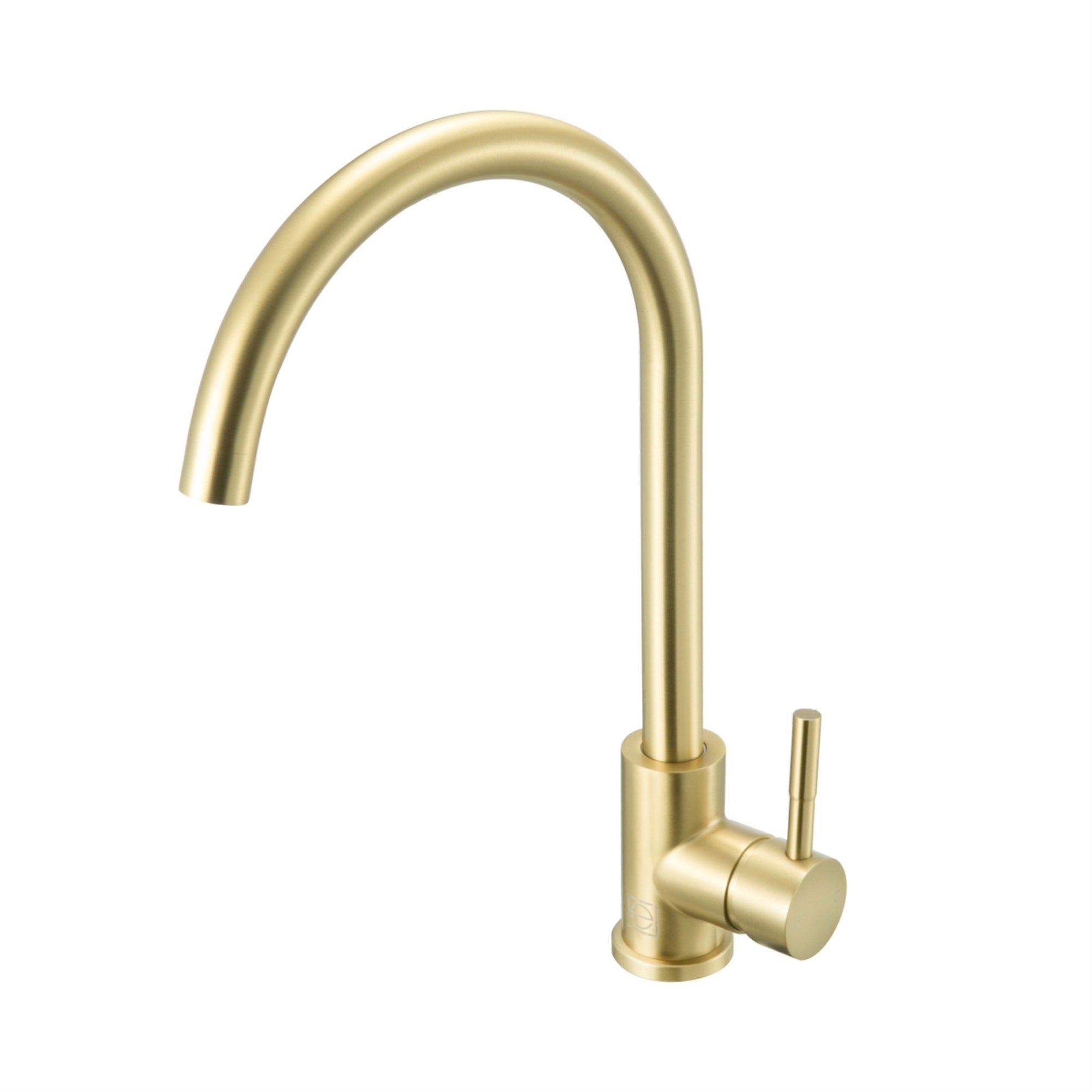 Finn Single Handle Kitchen Faucet In Brushed Gold