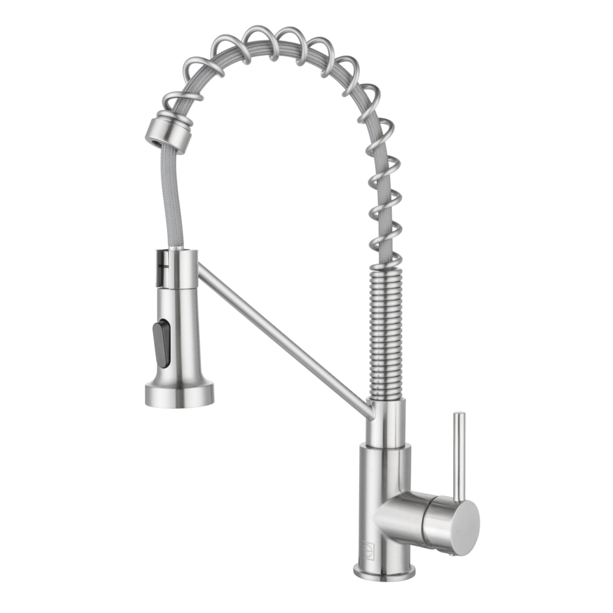 Yara Single Handle Pull Down Sprayer Kitchen Faucet In Brushed Nickel