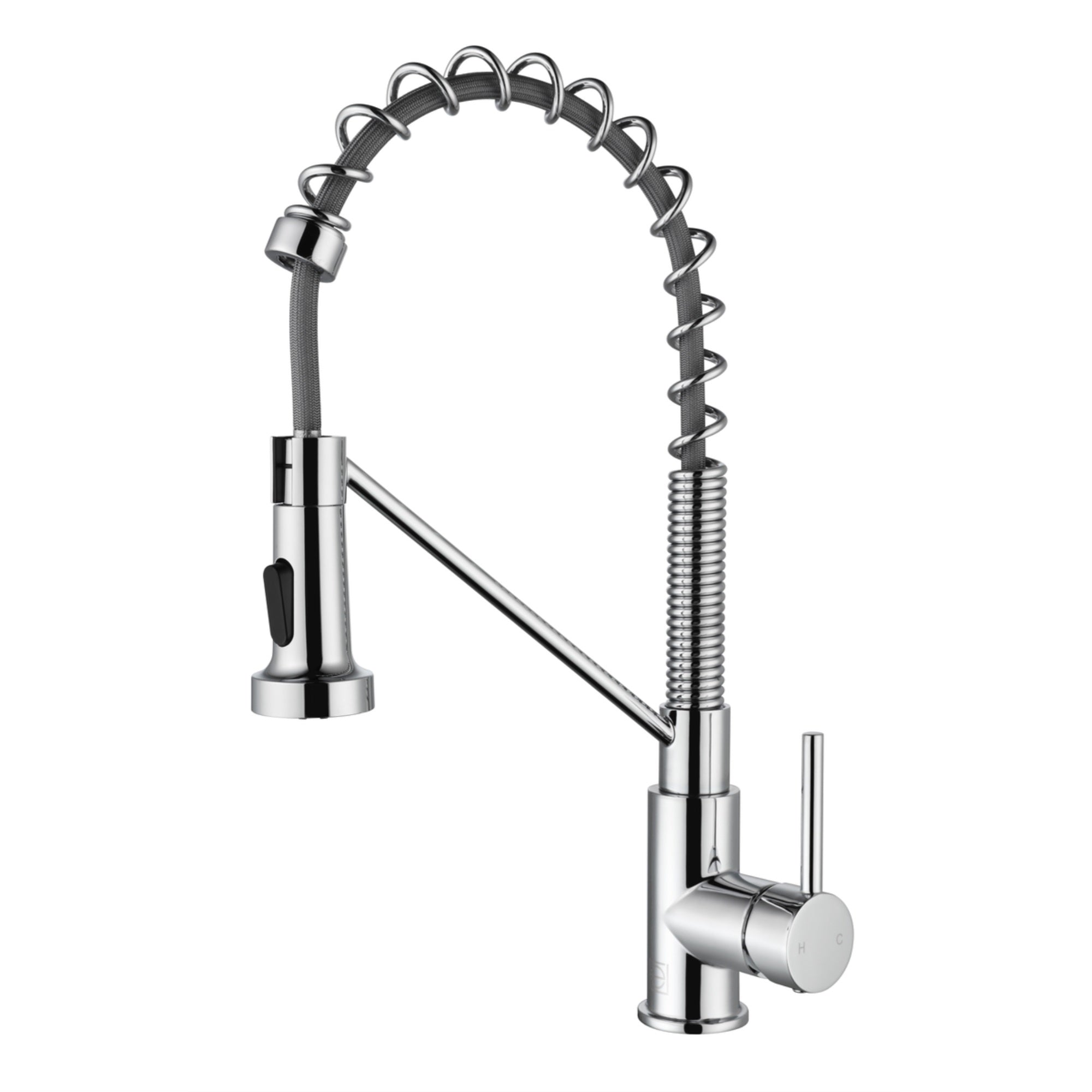 Yara Single Handle Pull Down Sprayer Kitchen Faucet In Chrome