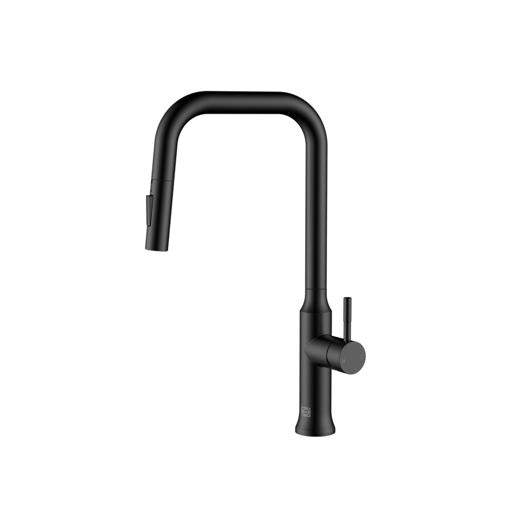 Noor Single Handle Pull Down Sprayer Kitchen Faucet In Matte Black
