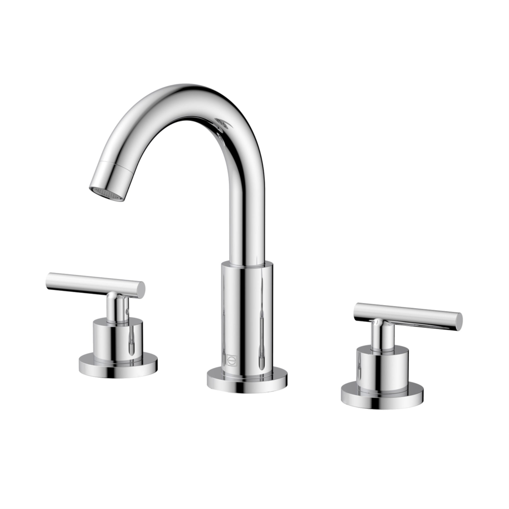 Leah 8 Inch Widespread Double Handle Bathroom Faucet In Chrome