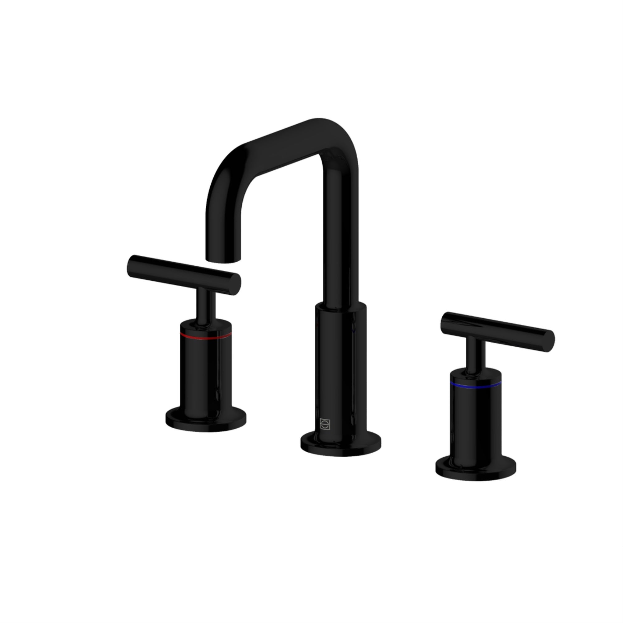 Tobias 8 Inch Widespread Double Handle Bathroom Faucet In Matte Black