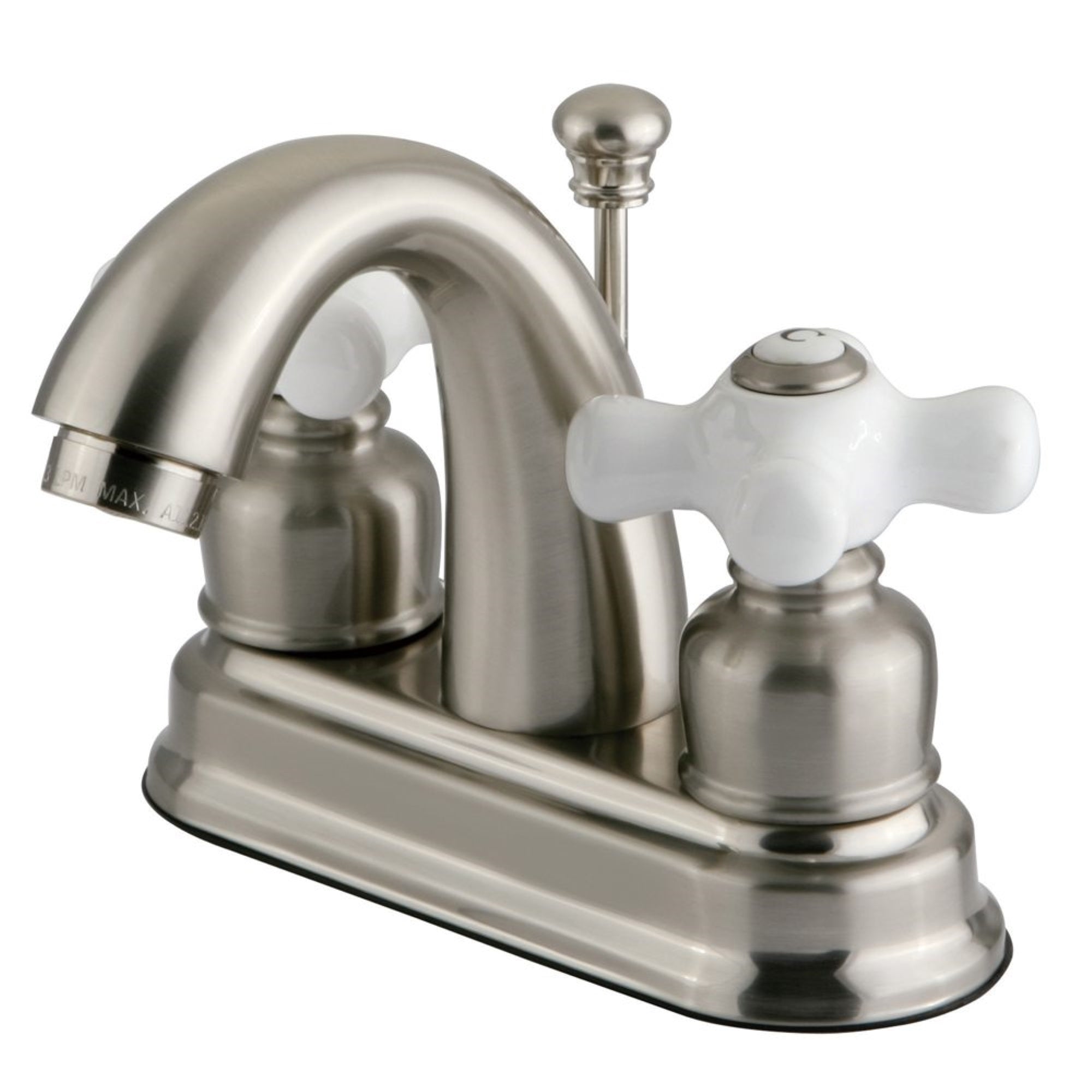 Kingston Brass Fb5618Px 4 In. Centerset Bathroom Faucet, Brushed Nickel