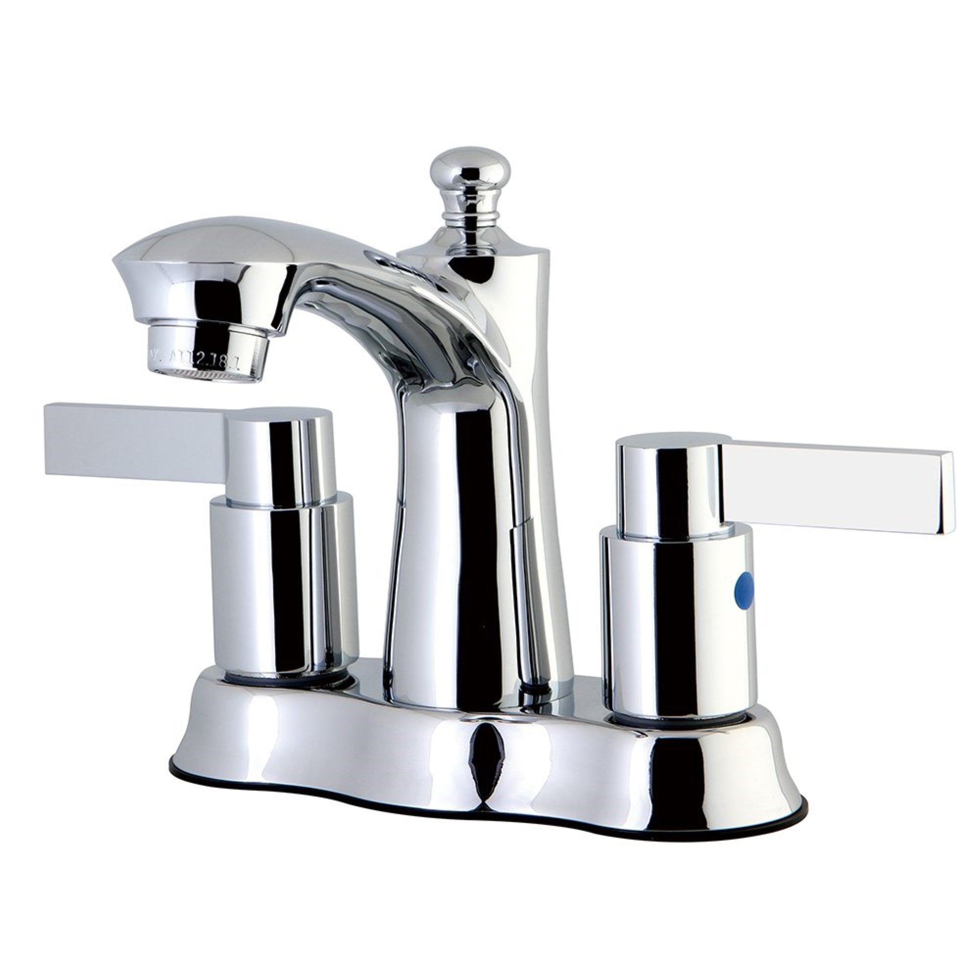 Kingston Brass Fb7611Ndl 4 In. Centerset Bathroom Faucet, Polished Chrome