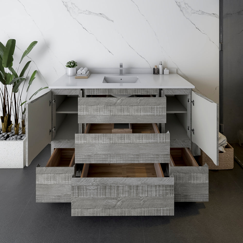 Fresca Formosa 53 Floor Standing Modern Bathroom Cabinet In Ash