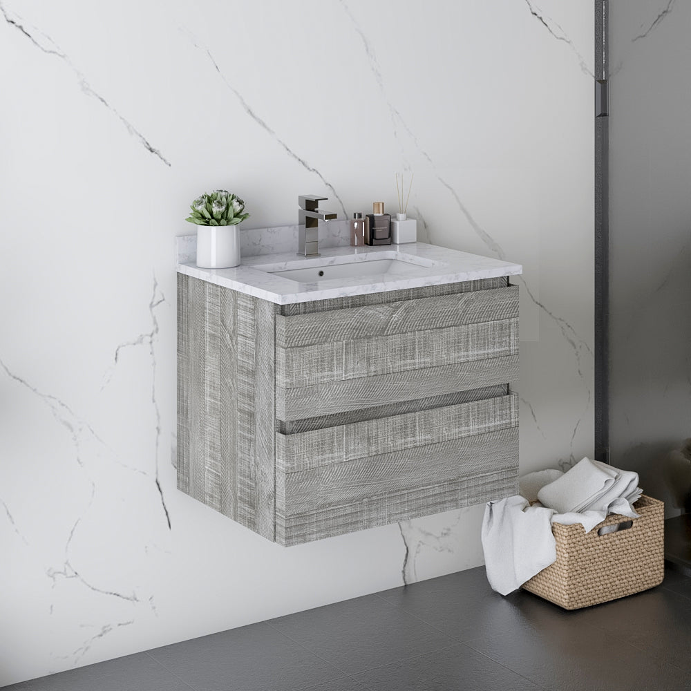 Fresca Formosa 23 Wall Hung Modern Bathroom Cabinet In Ash