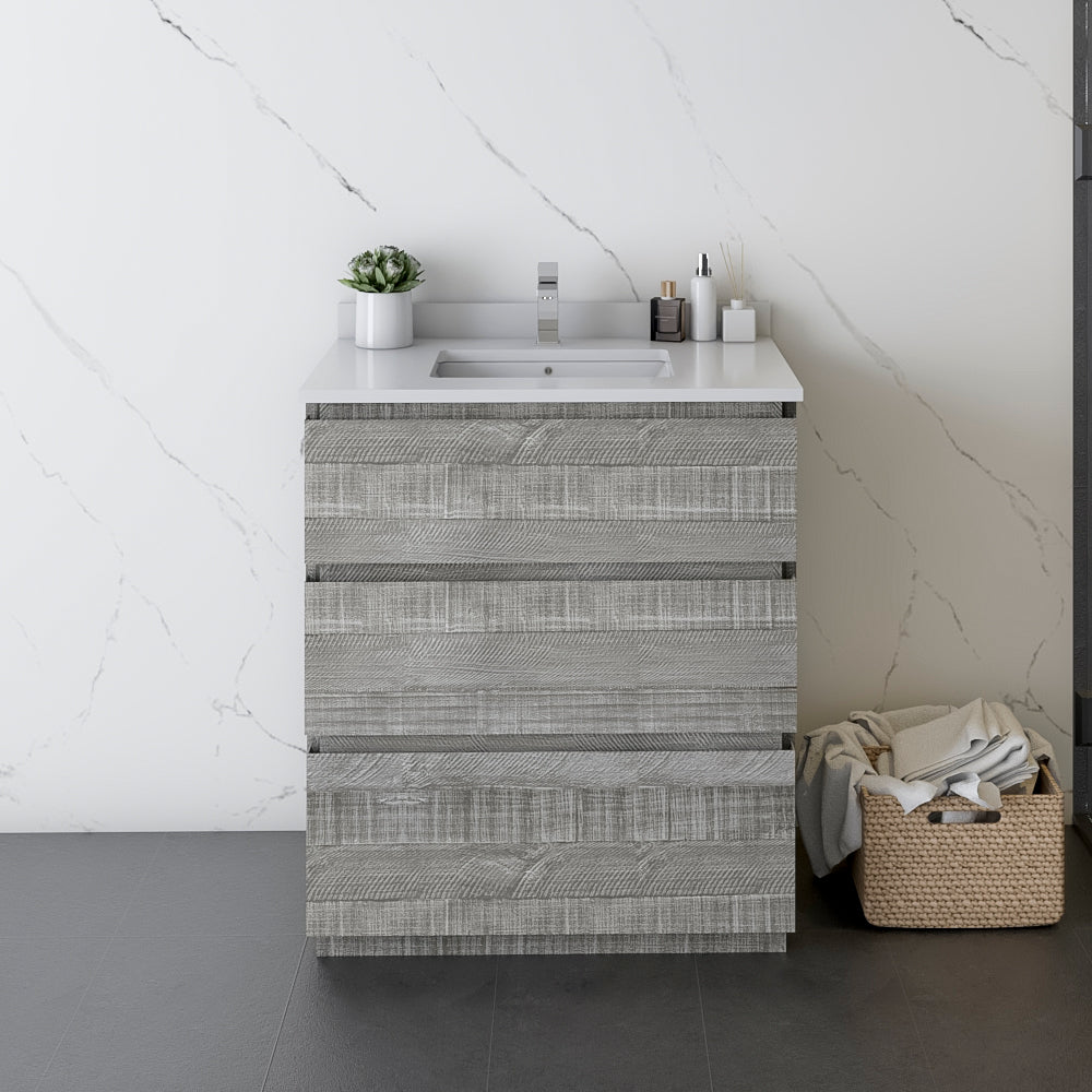 Fresca Formosa 29 Floor Standing Modern Bathroom Cabinet In Ash