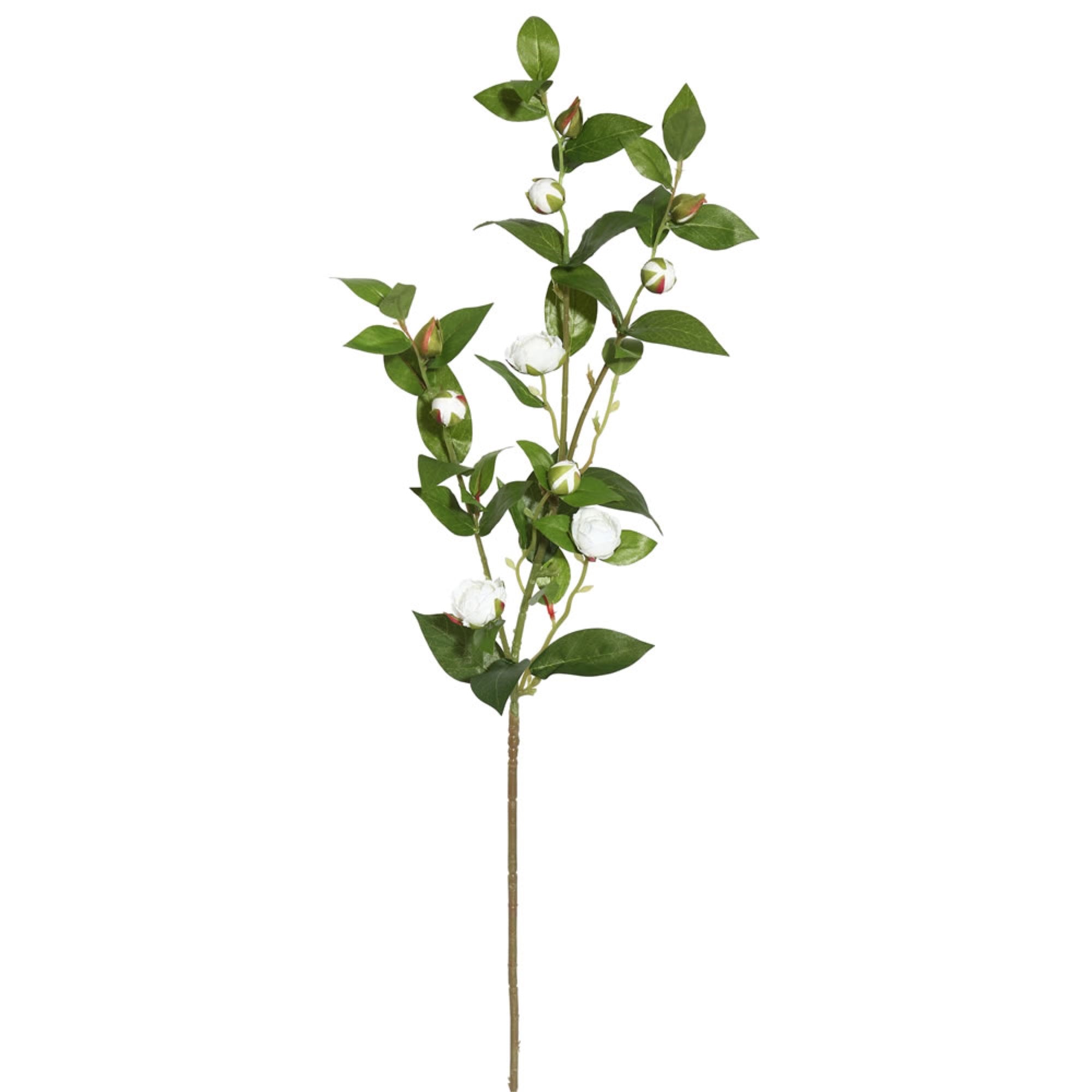 34'' Tea Rose Spray -White 3/Pk