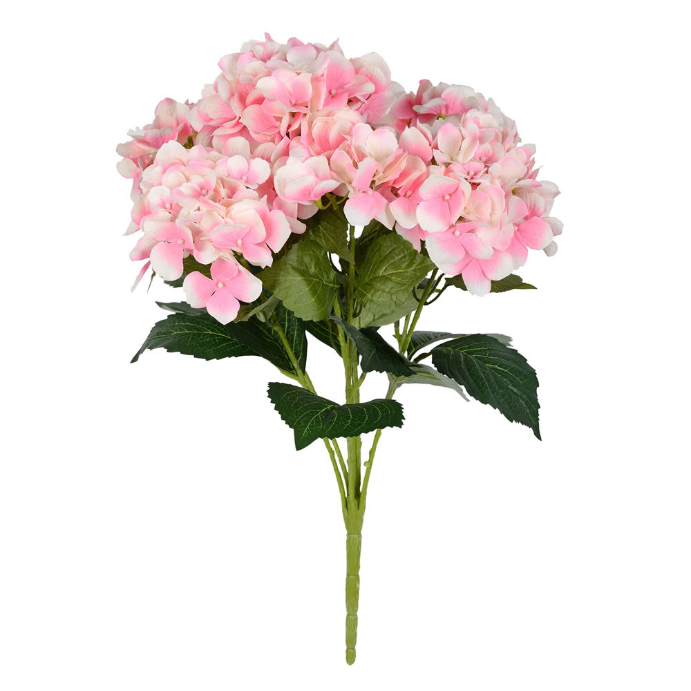 Vickerman 23” Pink Hydrangea Bush with 7 Flowers - FD181179