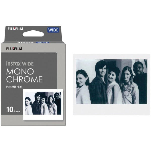 Fujifilm 16564101 Instax Wide Monochrome Film, 10 Pk