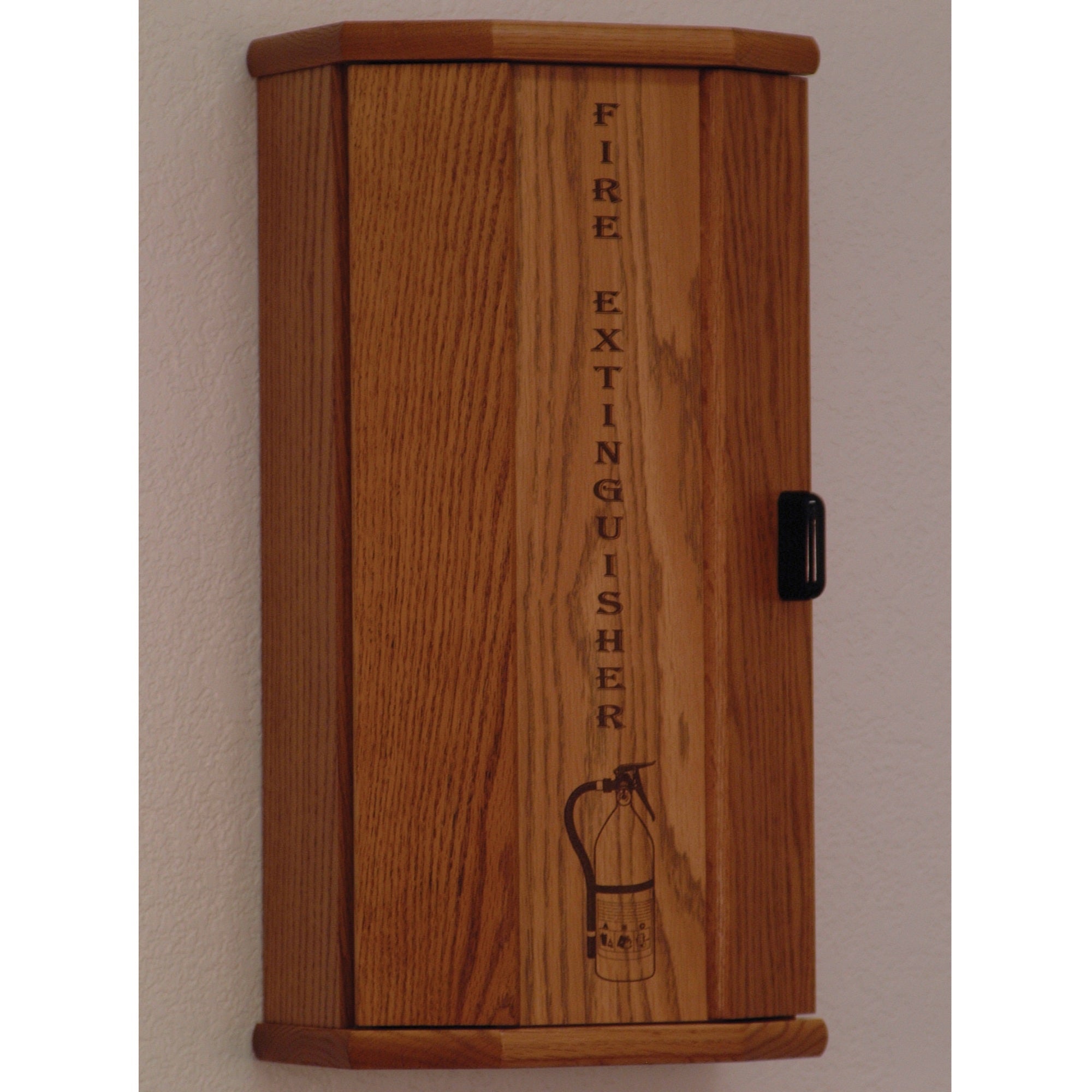 Wooden Mallet Fire Extinguisher Cabinet, 10 Lb. Capacity, Medium Oak