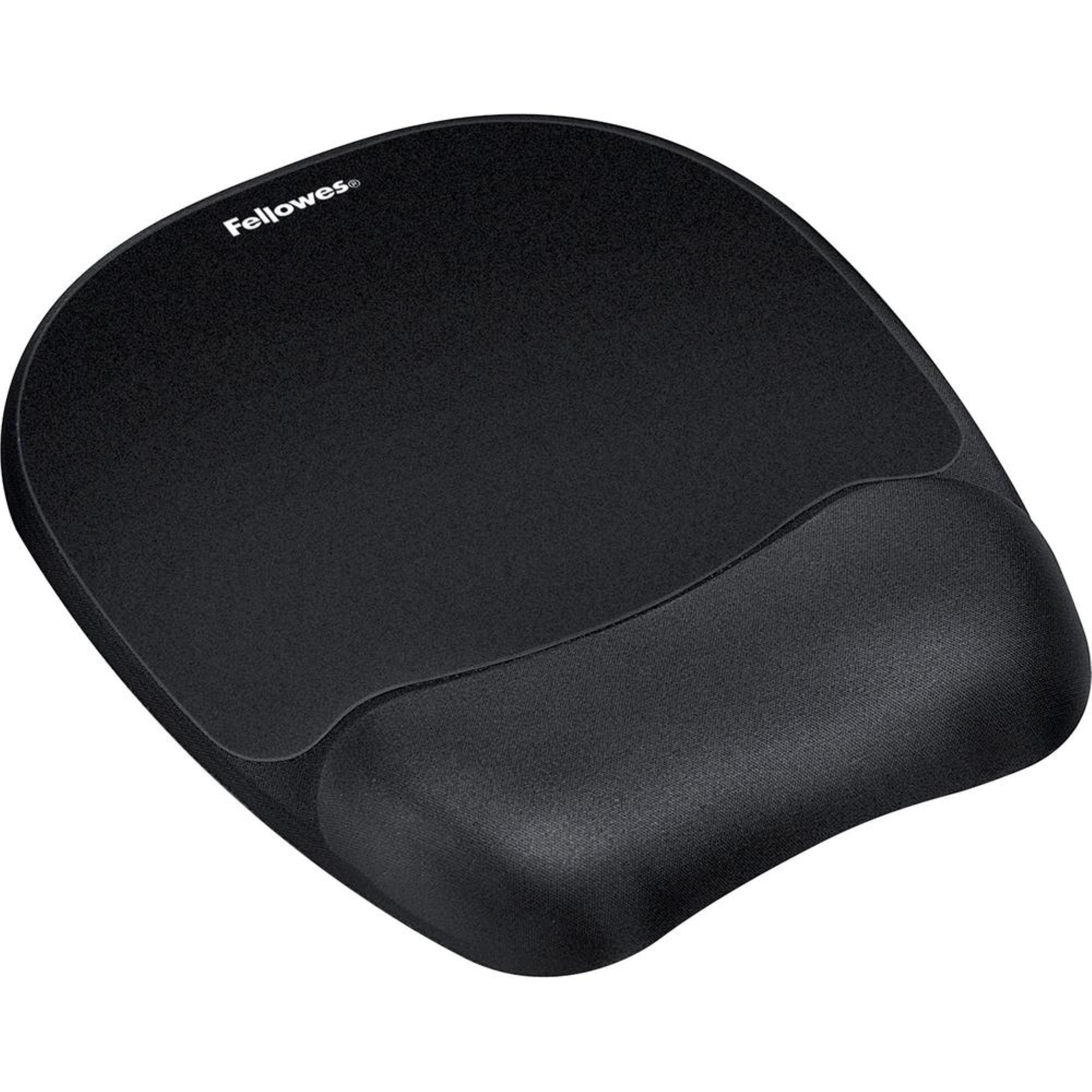 Fellowes Memory Foam Mouse Pad/Wrist Rest- Black - 1 X 7.94 X 9.25 Dimension - Black - Memory Foam - Wear Resistant, Tear Resist
