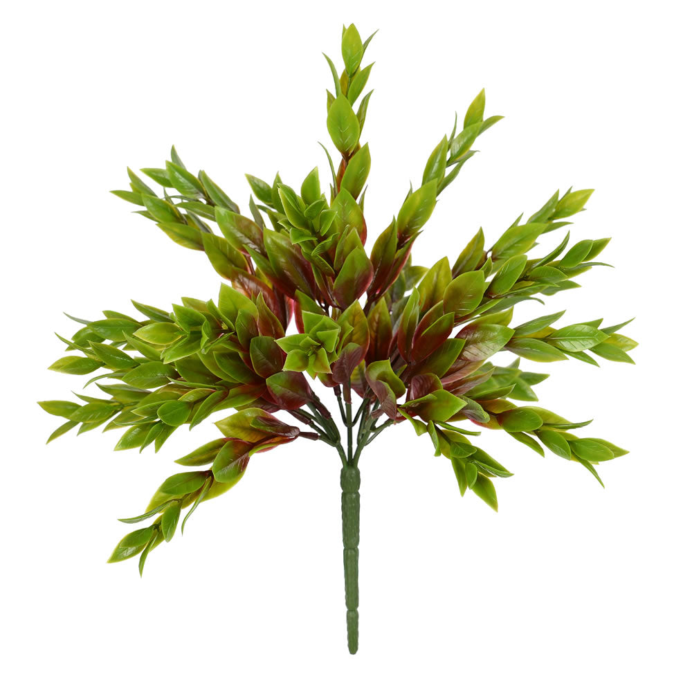 Vickerman 10.5” Green Mini Leaf Bush UV Coat 4/Pk - FF181101