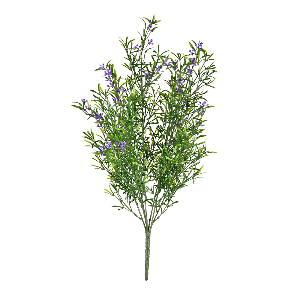 Vickerman 21” Purple Flowers Green Velvet Bush UV - FF190321