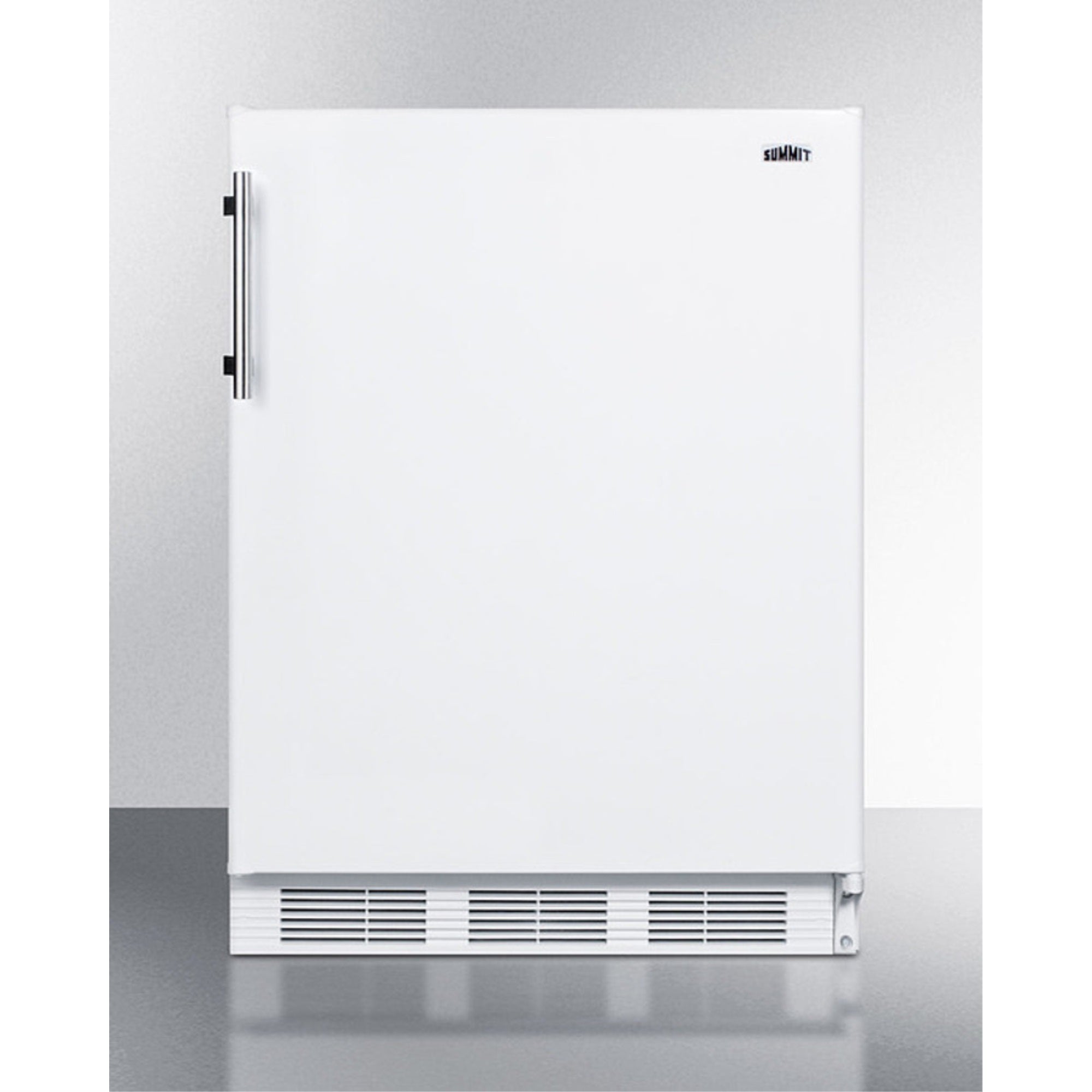 ADA compliant freestanding all-refrigerator for residential use, auto defrost with white exterior