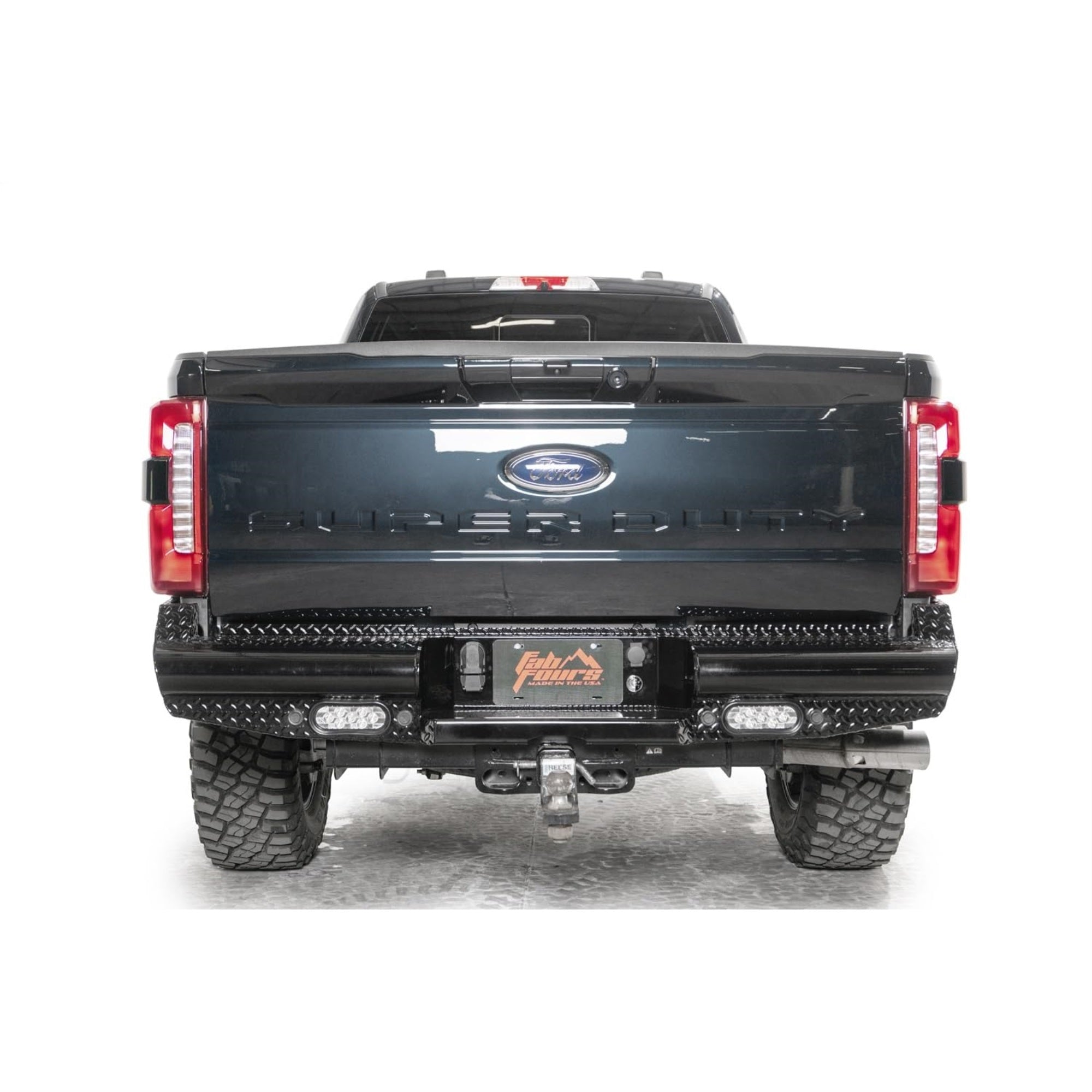 Fab Fours Fs23-T5950-1 Black Steel Rear Bumper Fits 2023 Ford F-350 Super Duty