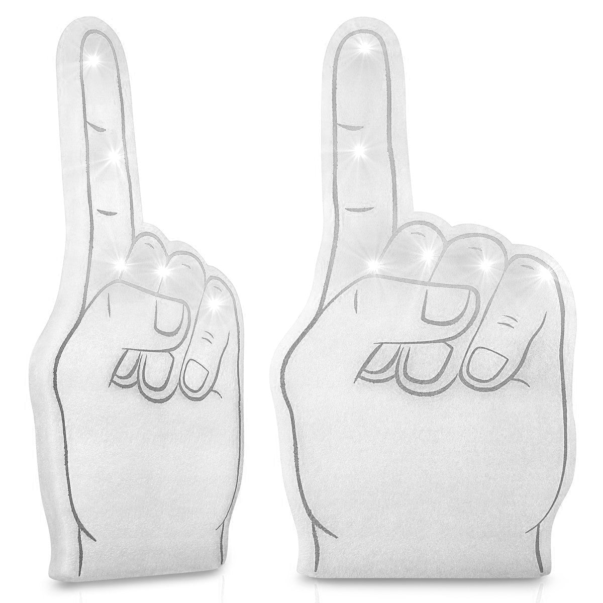 Number One Foam Light Up Finger White
