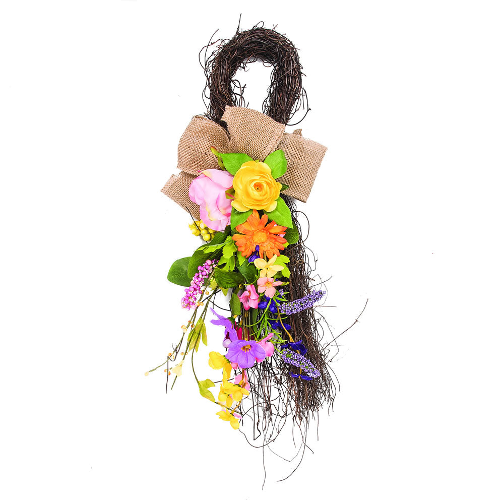 Vickerman 28” Bright Mixed Floral Teardrop - FG180401