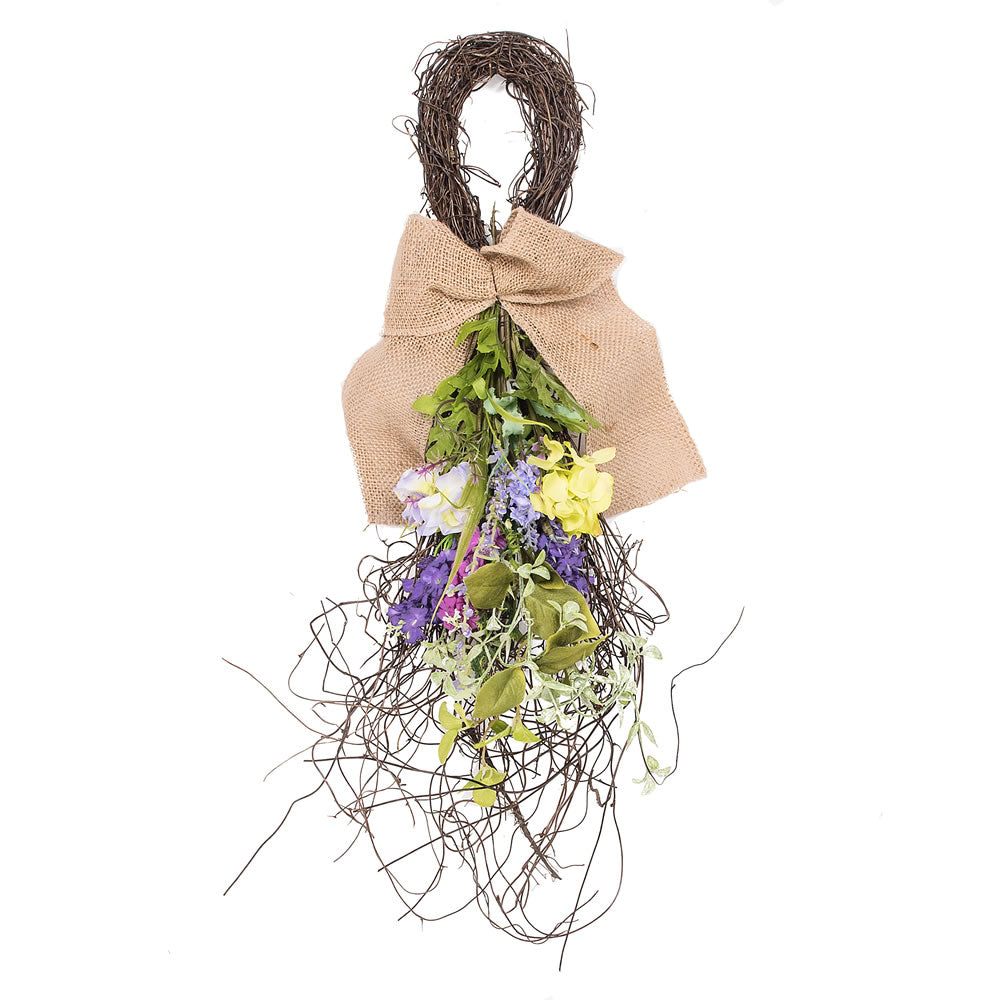 Vickerman 28” Mixed Greenery Floral Teardrop - FG180501
