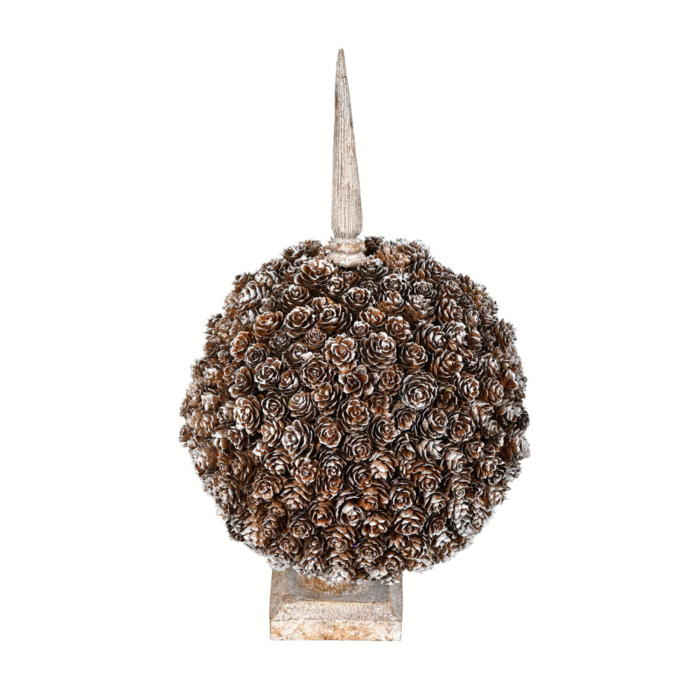 Vickerman 19” Potted Pine Cone Ball - FG191519