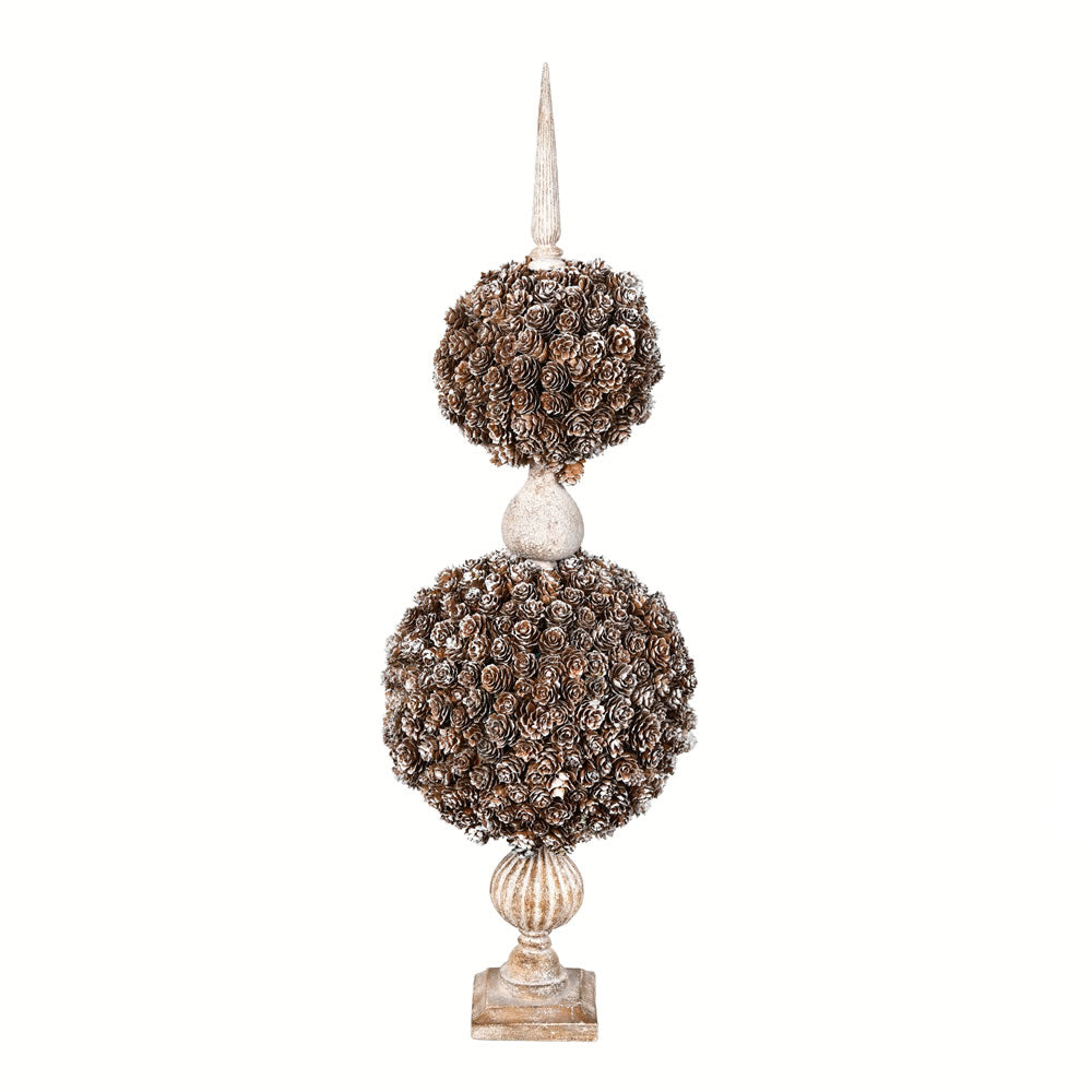 Vickerman 31” Potted Pine Cone Double Ball - FG191531
