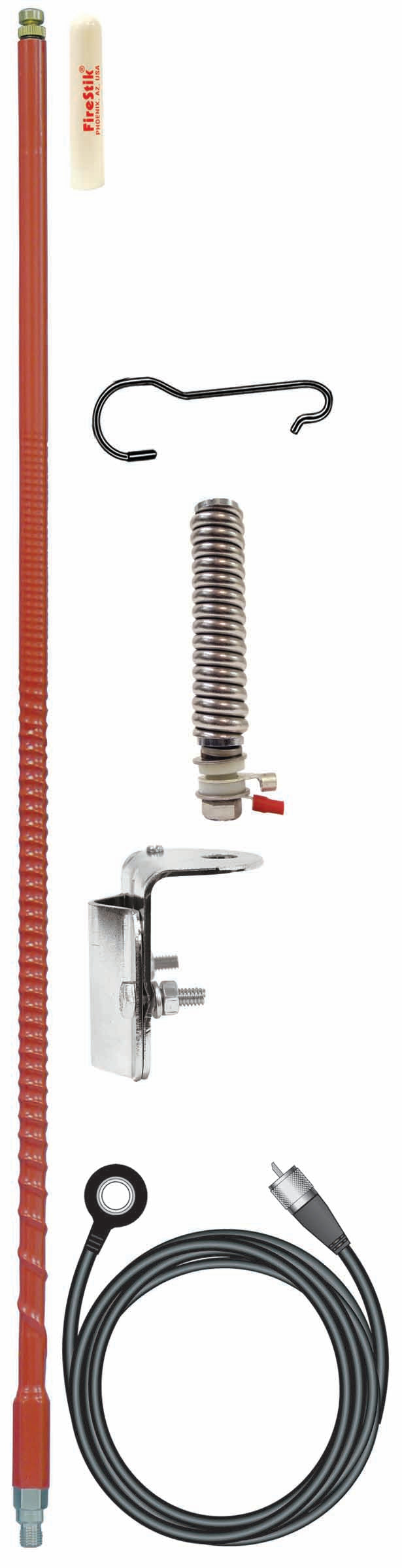 FIRESTIK - FG3648-R 3 FOOT NO GROUND PLANE CB SINGLE MIRROR MOUNT ANTENNA KIT IN RED