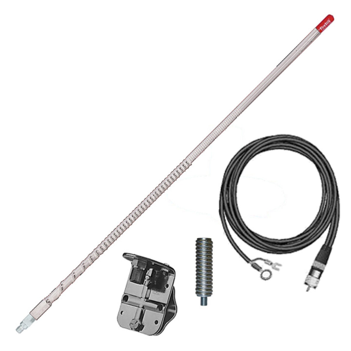 Firestik 4' (122Cm) Single Mirror 'Ngp' Kit Complete (White)