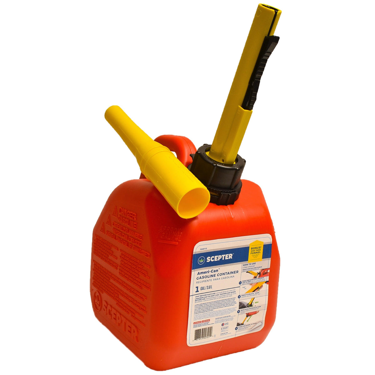 1Gal Scepter Ameri-Can Gas Can W.Fuel Fu