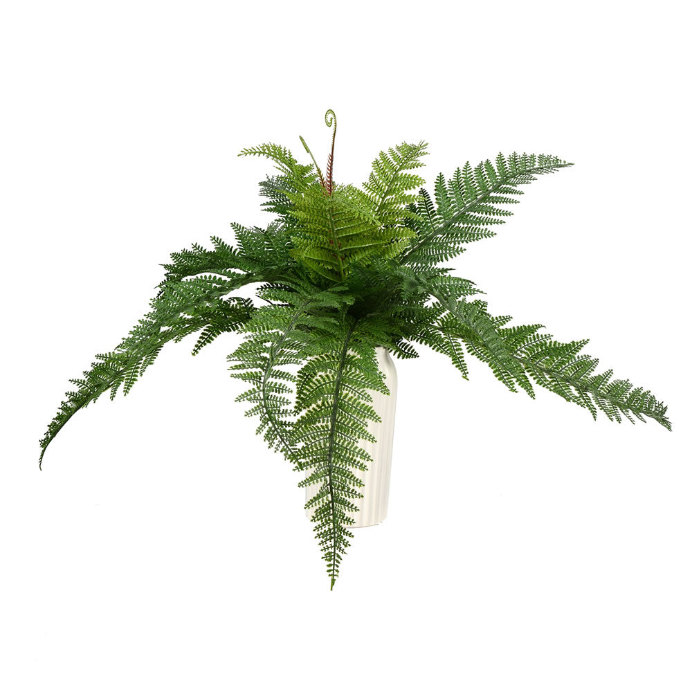 Vickerman 16” Green Lthr Fern Bush 13Lvs 2/Pk UV - FI180601