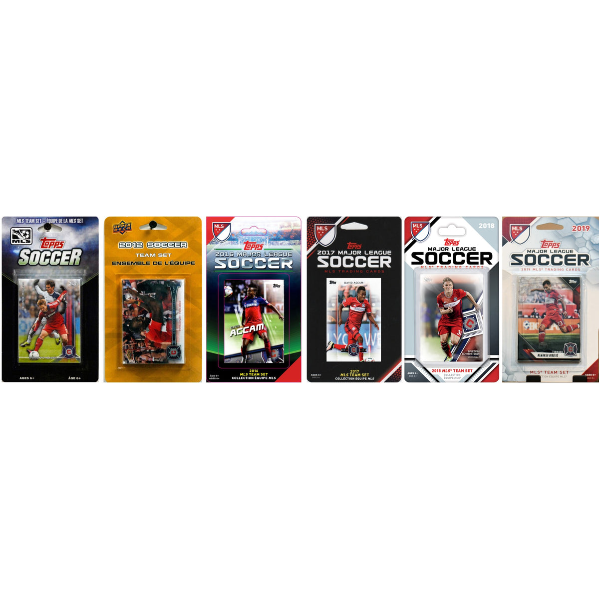 Mls Chicago Fire 6 Different Licensed Trading Card Team Sets